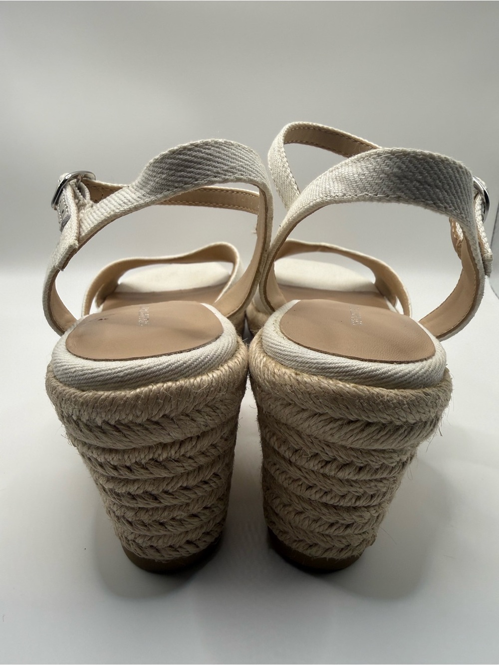 Stuart Weitzman Miami Espadrille Wedge Sandals White Size 7.5 NWOB - Picture 11 of 11